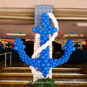 DECORAÇÃO FUNDO DO MAR Ancora azul